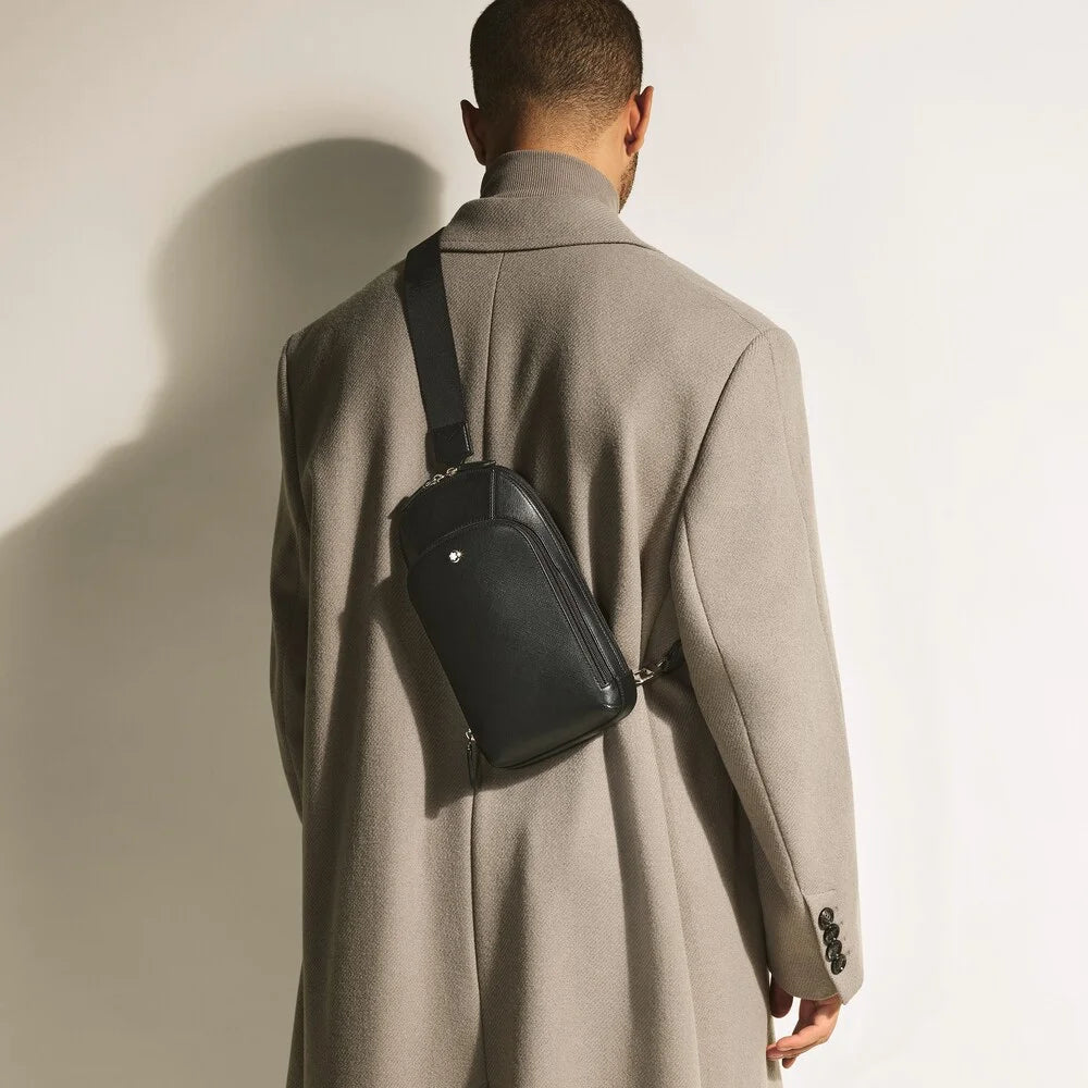 Montblanc Sartorial Sling Bag Leder schwarz – Beratung Boutique Tirol Designer Tasche 