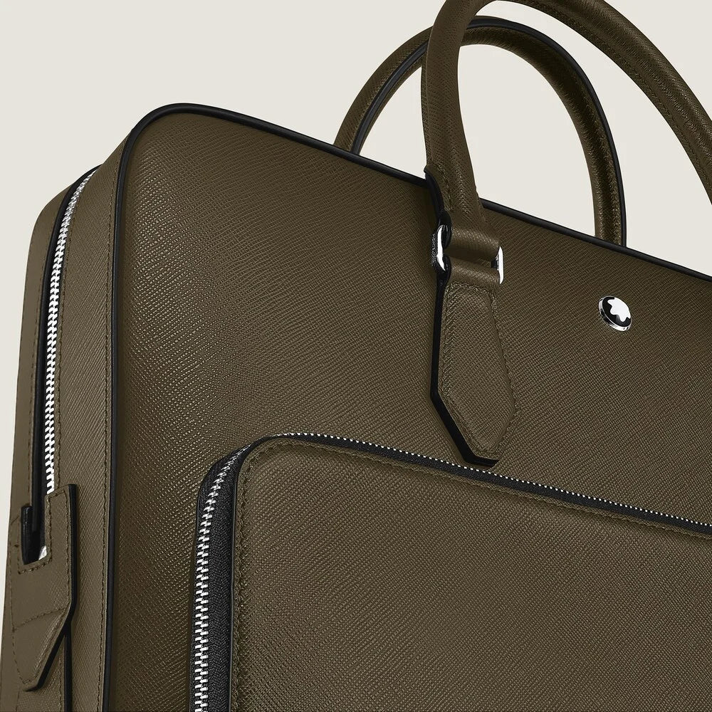 Luxus Schreibmappe Montblanc Leder khaki für Geschäftsreisen Kitzbühel 