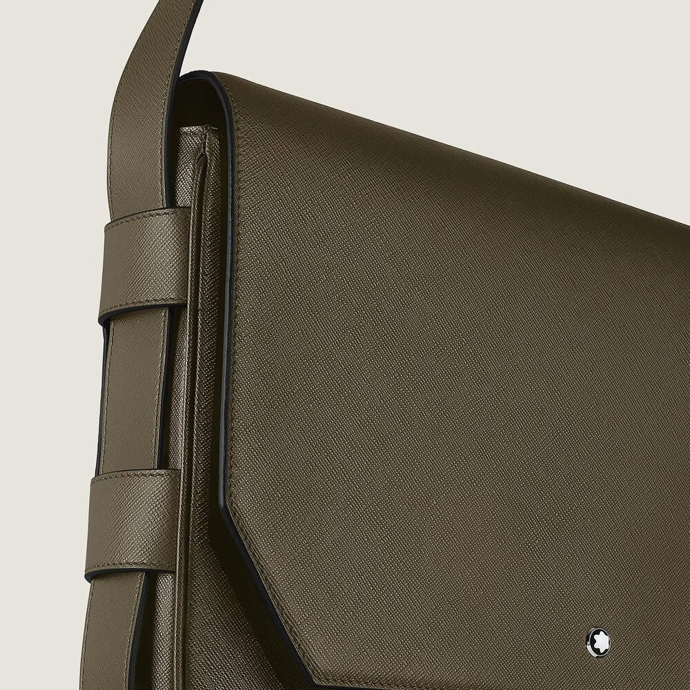 Montblanc Sartorial Leder Messenger Bag khaki – Beratung Boutique Kitzbühel