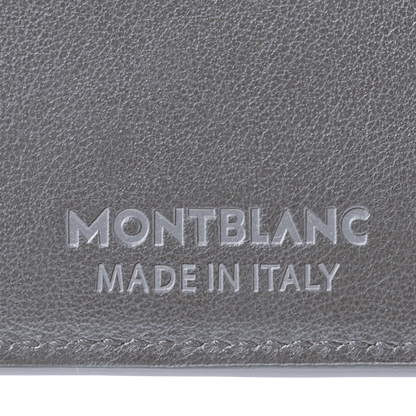 Montblanc® Leder-Brieftasche 8 cc, warmes Grau, Natur-Prägung & Emblem