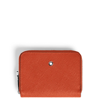 Geprägtes Sartorial Leder der Montblanc Mini Brieftasche in Mandarin