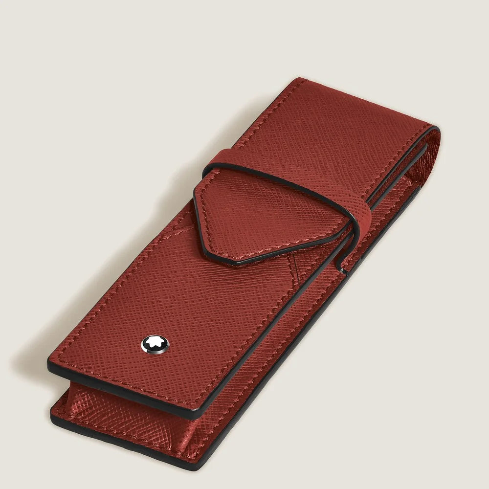 Montblanc Envelope Etui für 2 Schreibgeräte aus Sartorial Leder in Red Oak