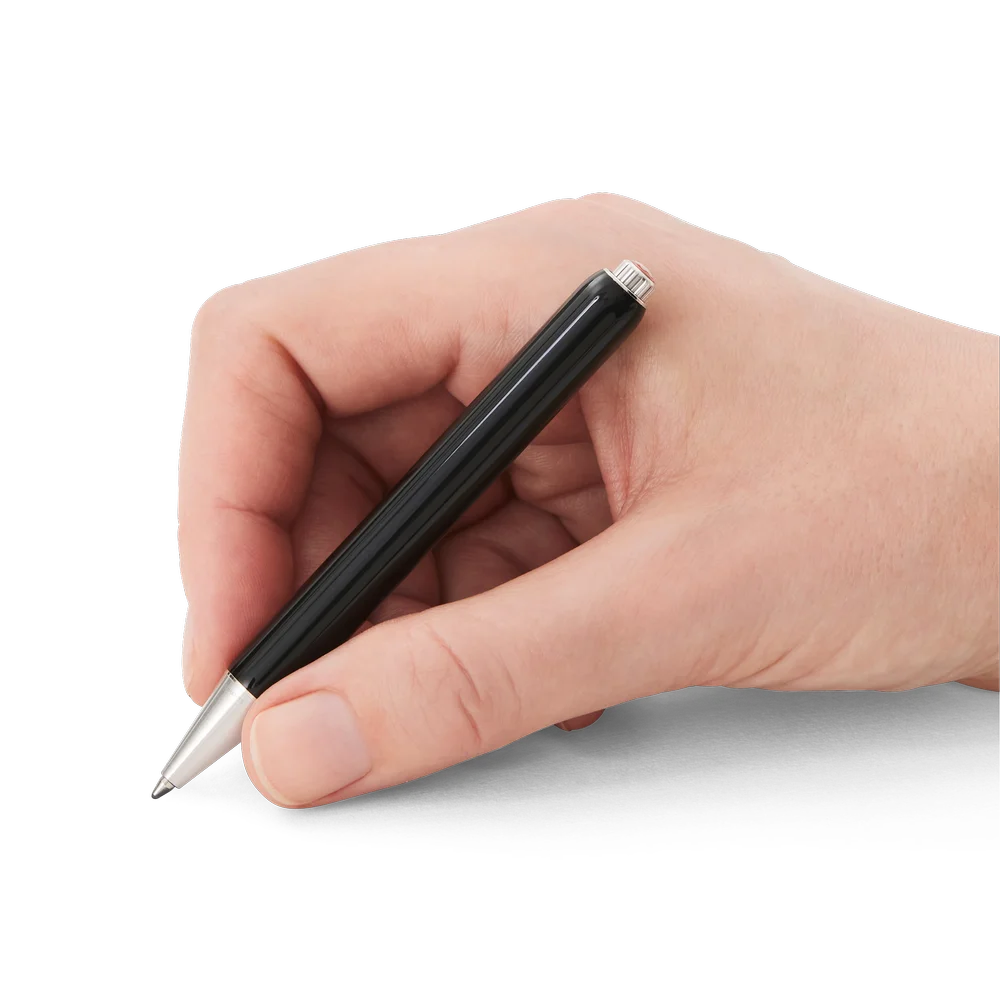 Schwarzer Montblanc Heritage Rouge et Noir Kugelschreiber mit platinierten Beschlägen