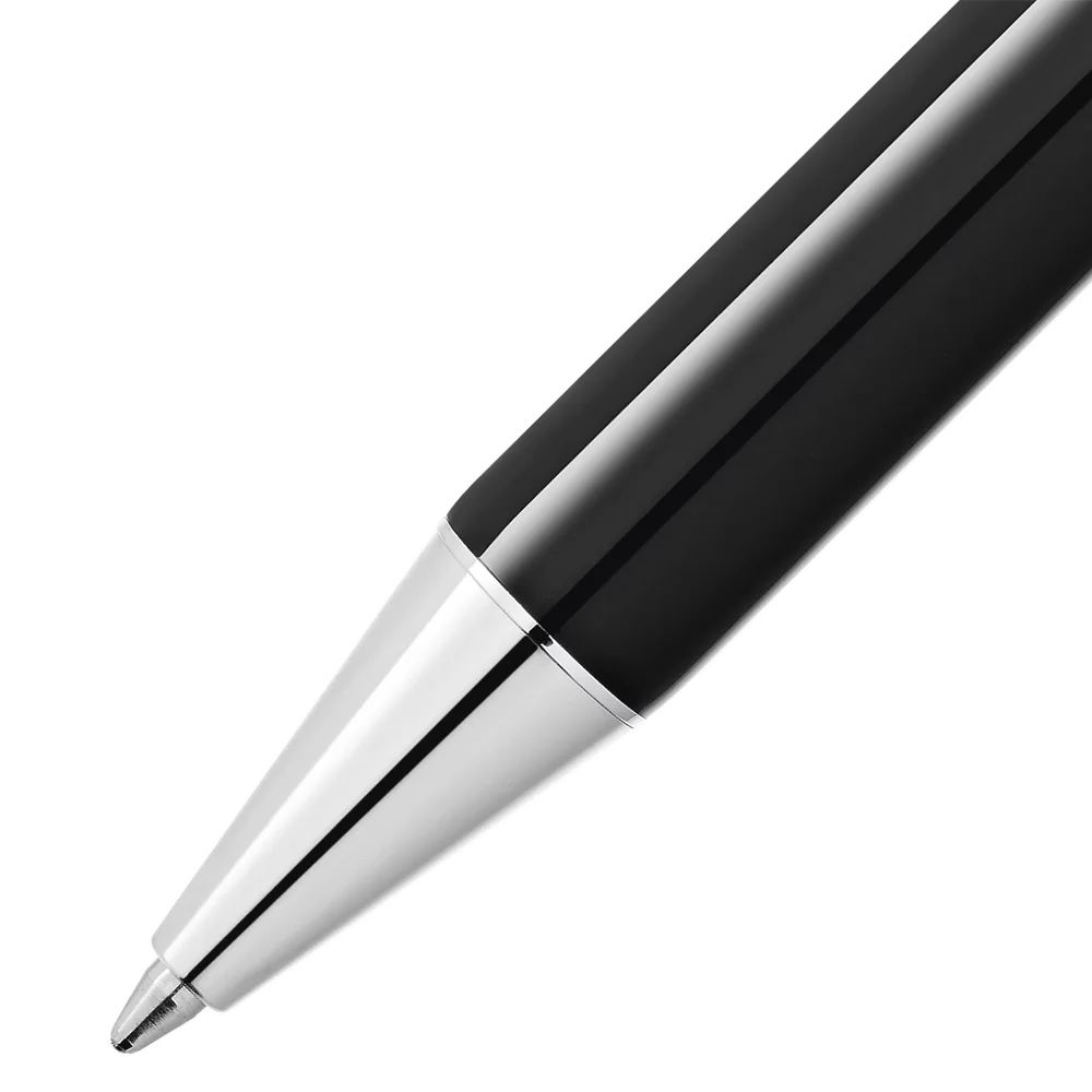 Kompakter schwarzer Montblanc Kugelschreiber als exklusives Geschenk