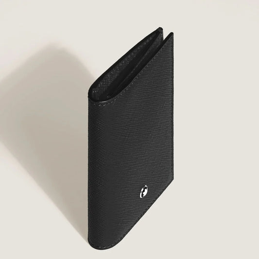 Montblanc Kartenetui aus schwarzem Leder