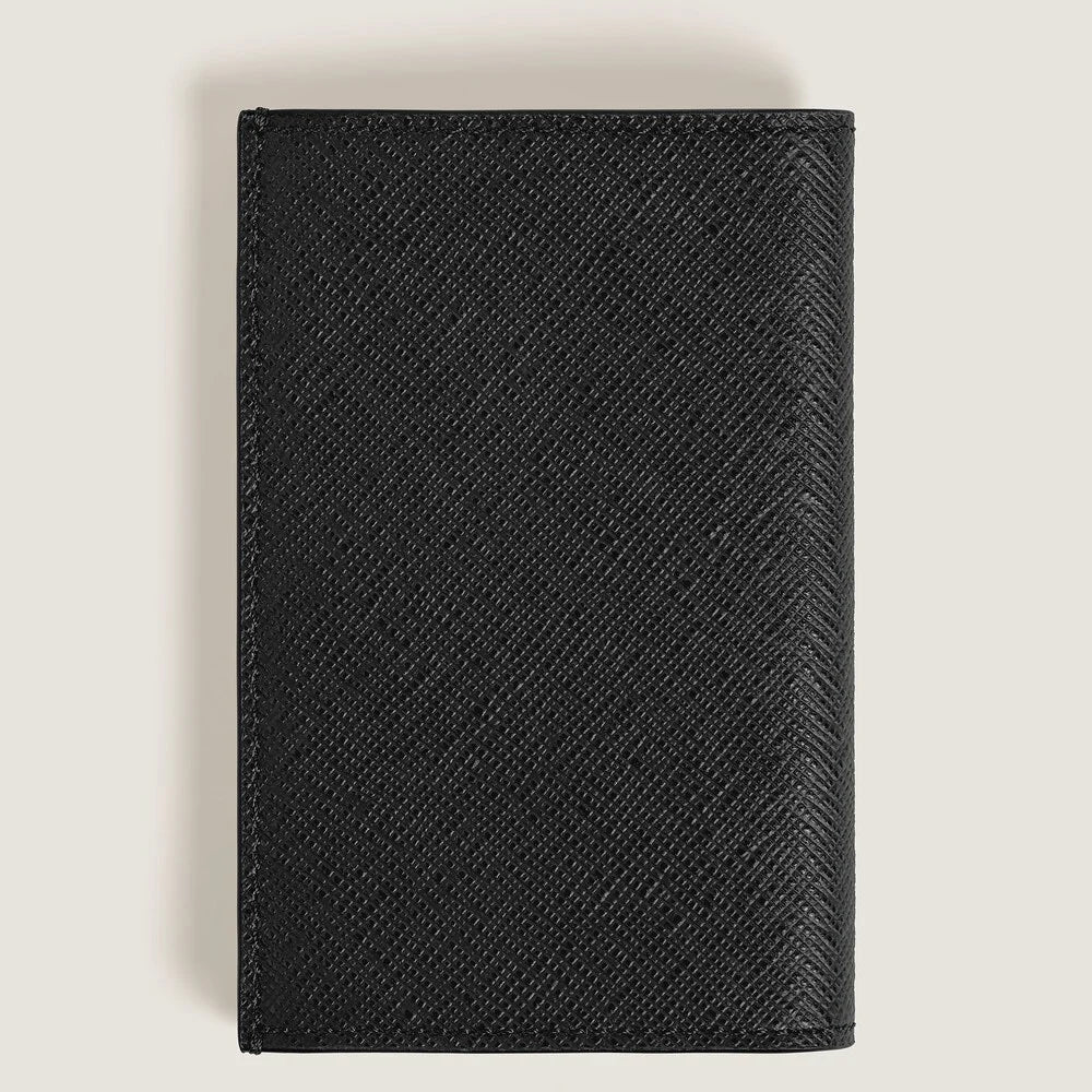Hinteransicht des kompakten schwarzen Montblanc Kartenetuis