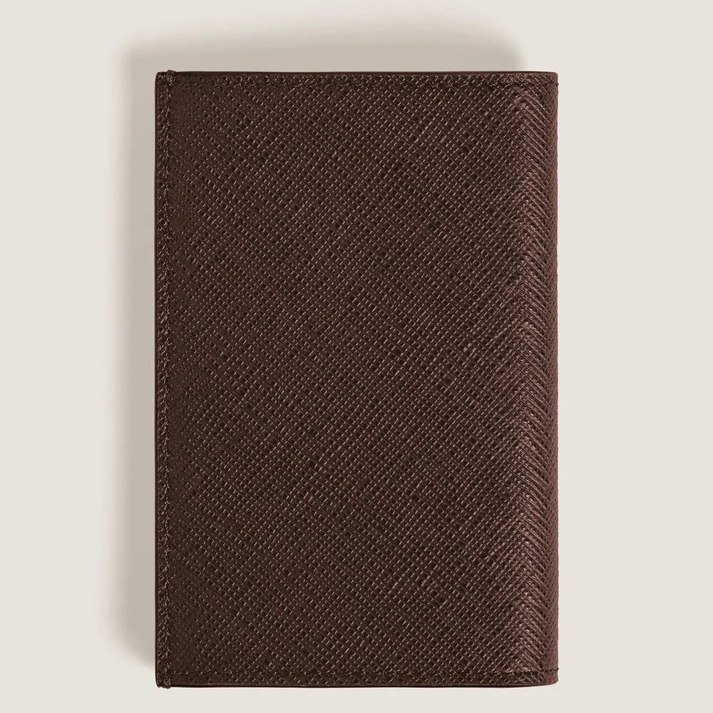 Kartenetui 2 cc aus Sartorial Leder in Ebenholzton