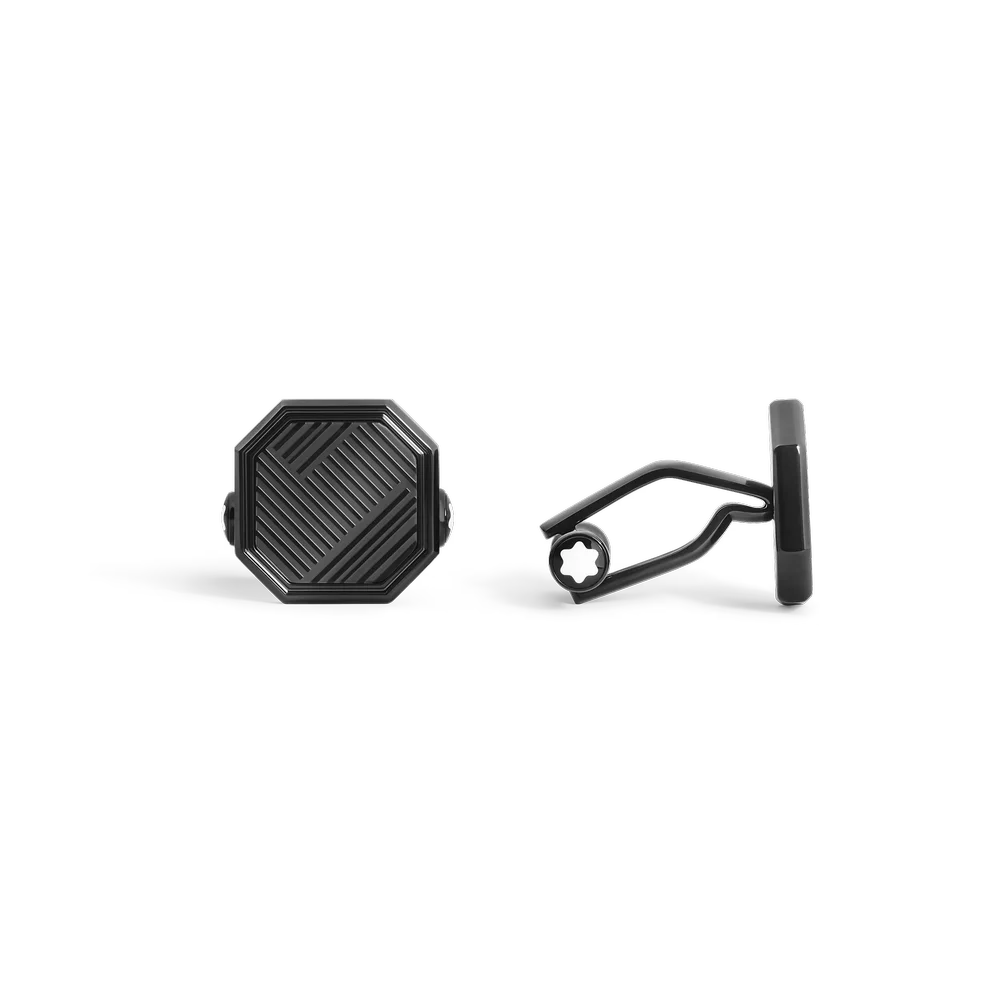 Montblanc Manschettenknöpfe aus Edelstahl als elegantes Accessoire zu formeller Kleidung