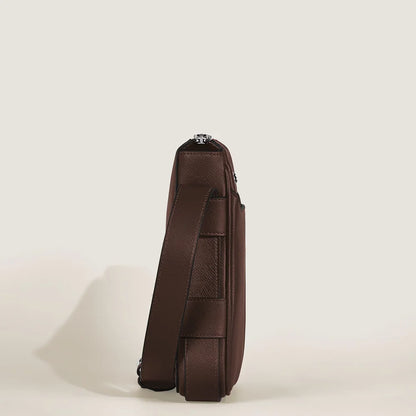 Vertikale Montblanc Messenger Bag aus Sartorial Leder in Ebenholz braun
