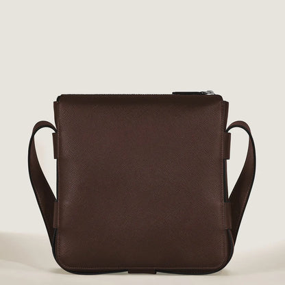 Montblanc Messenger Bag in Braun mit oberem Metallreißverschluss und verstellbarem Schulterriemen