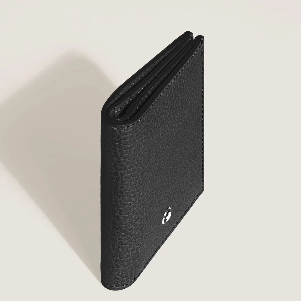 Schwarze Montblanc Mini Brieftasche mit kompakter, eleganter Silhouette