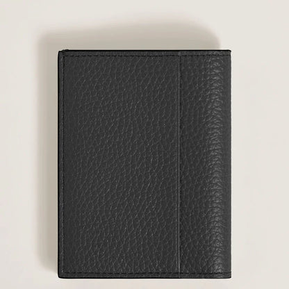 Hinteransicht Montblanc Mini Brieftasche 4 CC aus schwarzem Grain Leder