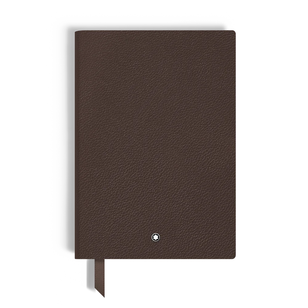 Mittelgroßes Montblanc Notizbuch aus Grain Leder in Ebenholz braun