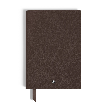 Mittelgroßes Montblanc Notizbuch aus Grain Leder in Ebenholz braun