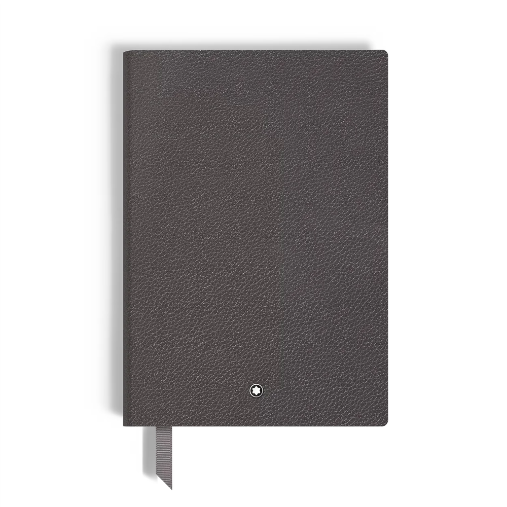 Mittelgroßes Montblanc Notizbuch aus grauem Soft Grain Leder