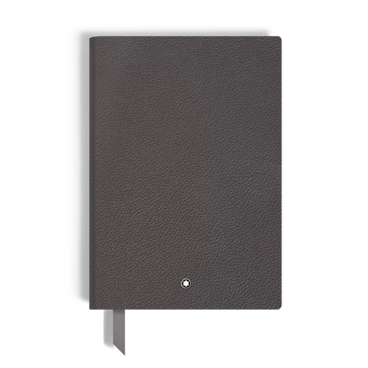 Mittelgroßes Montblanc Notizbuch aus grauem Soft Grain Leder