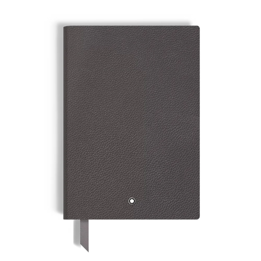 Mittelgroßes Montblanc Notizbuch aus grauem Soft Grain Leder
