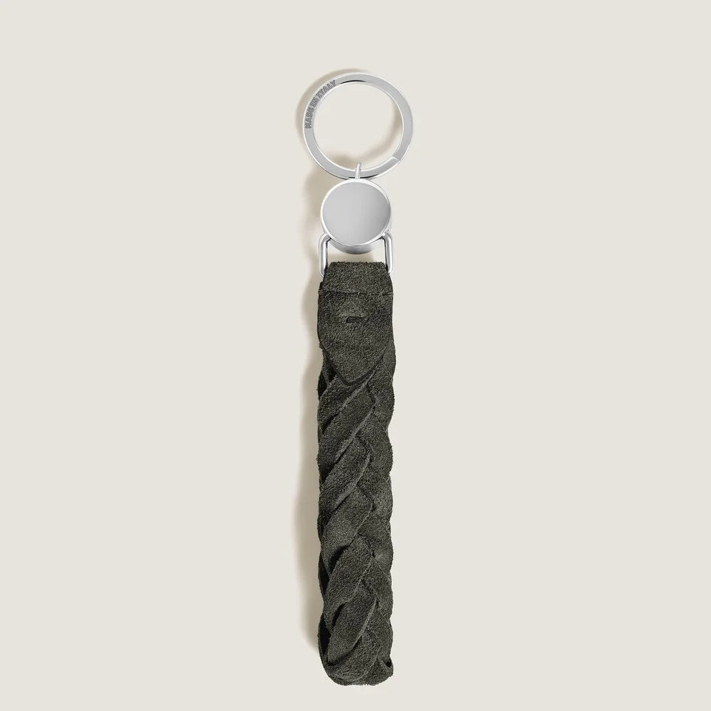 Elegantes Montblanc Accessoire aus grünem Wildleder für mehrere Schlüssel