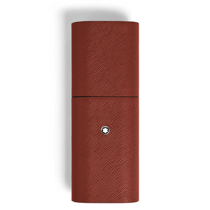 Montblanc Etui für 2 Schreibgeräte aus Sartorial Leder in Red Oak