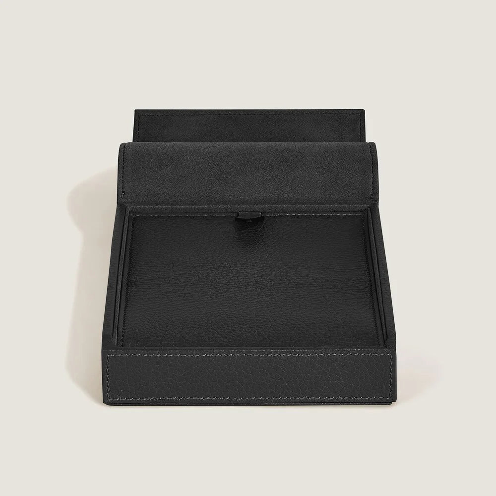 Schwarzes Montblanc Schreibgeräte Etui aus italienischem Grain Leder