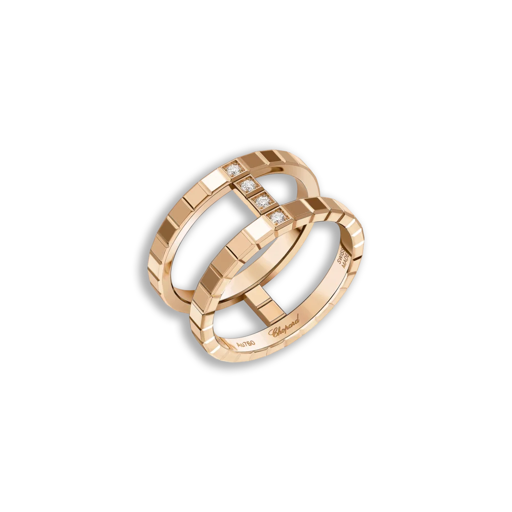 Ice Cube • Ring • Roségold • 4 Diamanten