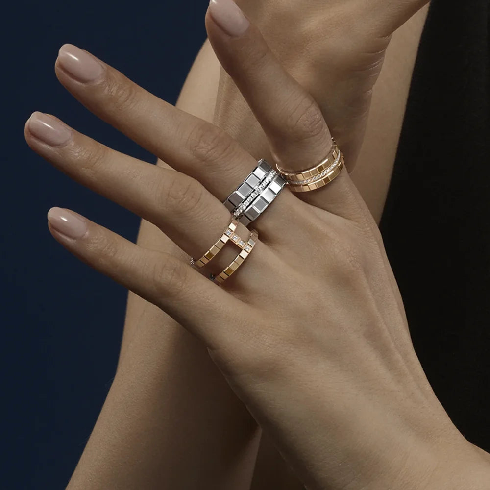 Ice Cube • Ring • Roségold • 4 Diamanten