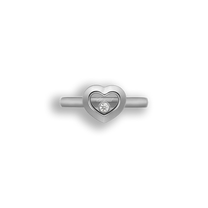 Happy Diamonds • Icons Ring • Weißgold Herz • voll eingefasst