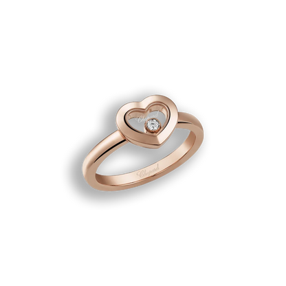 Happy Diamonds • Icons Ring • Roségold Herz • voll eingefasst