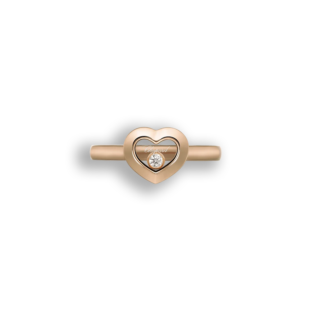 Happy Diamonds • Icons Ring • Roségold Herz • voll eingefasst