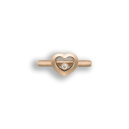 Happy Diamonds • Icons Ring • Roségold Herz • voll eingefasst