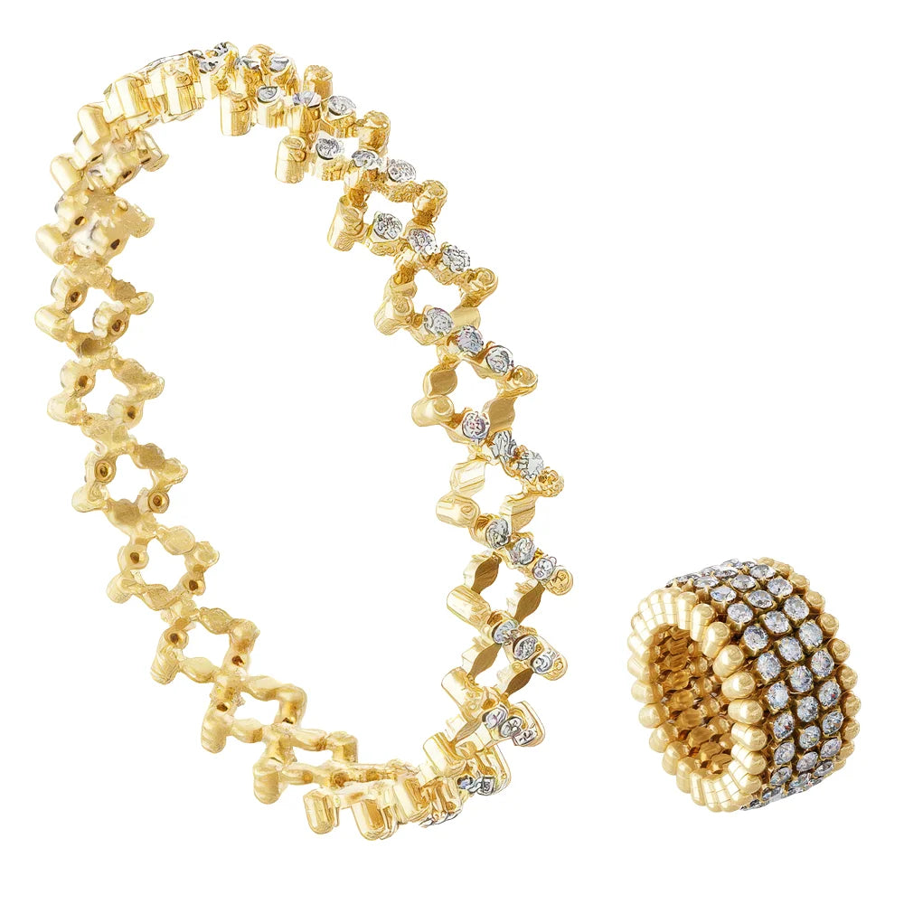 Serafino Consoli Brevetto Multi-Size Ring und Armband Gelbgold online kaufen – exklusiver Diamantring mit 72 Diamanten, sicher im Juwelier-Tirol-Shop