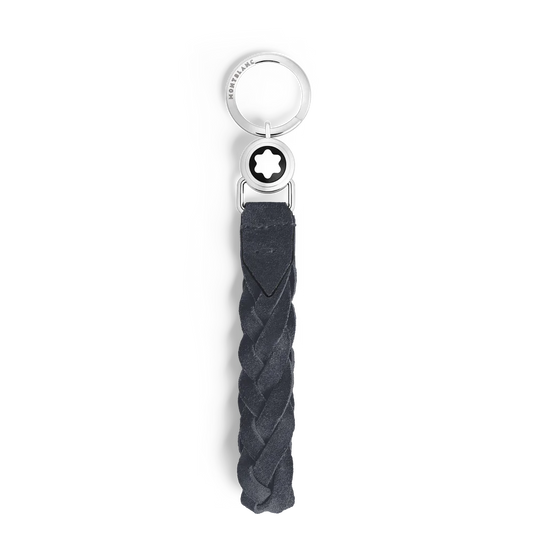 Montblanc Schlüsselanhänger mit Schlaufe aus blauem Veloursleder