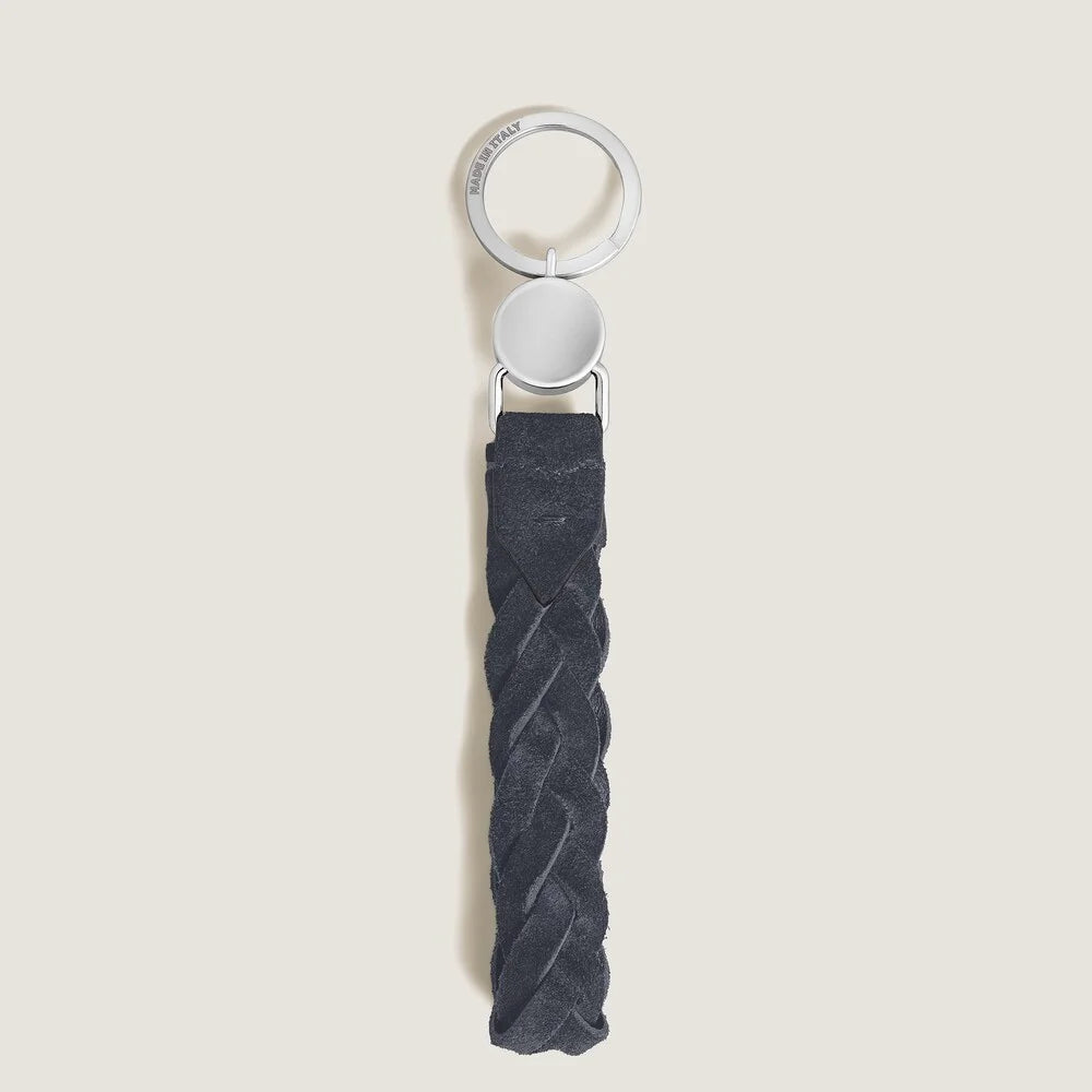 Elegantes Montblanc Accessoire aus blauem Wildleder für mehrere Schlüssel