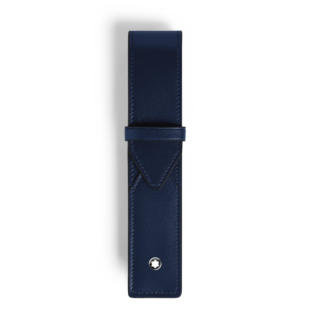Elegantes Montblanc Lederetui für ein wertvolles Schreibgerät in Tintenblau