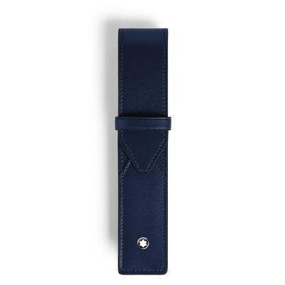 Elegantes Montblanc Lederetui für ein wertvolles Schreibgerät in Tintenblau