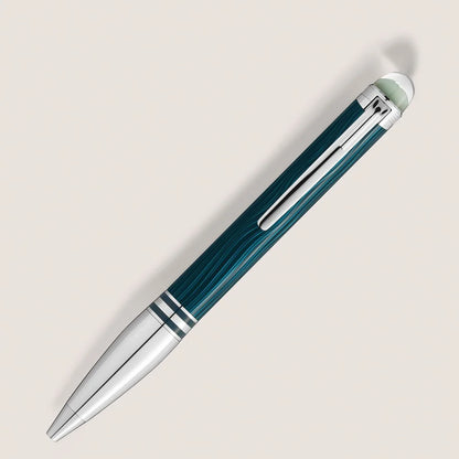 Exklusiver Montblanc StarWalker Kugelschreiber mit platinierter Kappe und Clip