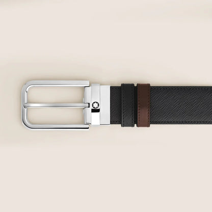 Montblanc Wendegürtel 35 mm aus schwarzem Sartorial Leder