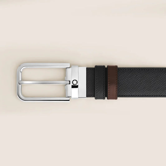 Montblanc Wendegürtel 35 mm aus schwarzem Sartorial Leder