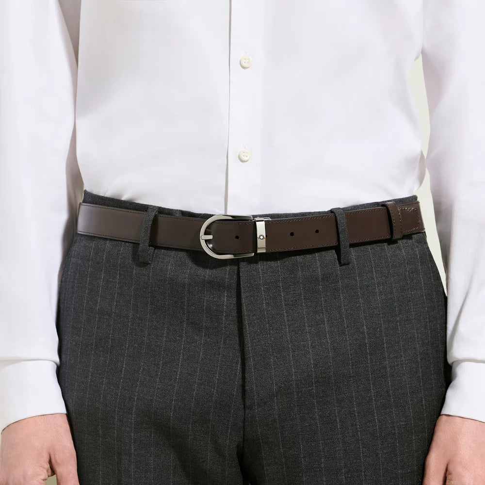 Eleganter 30 mm Montblanc Wendegürtel aus hochwertigem Meisterstück Leder